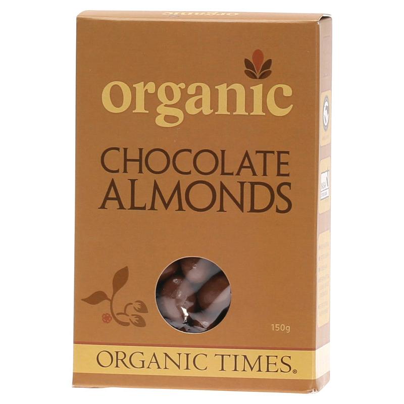 Organic Times Milk Chocolate Almonds 150g