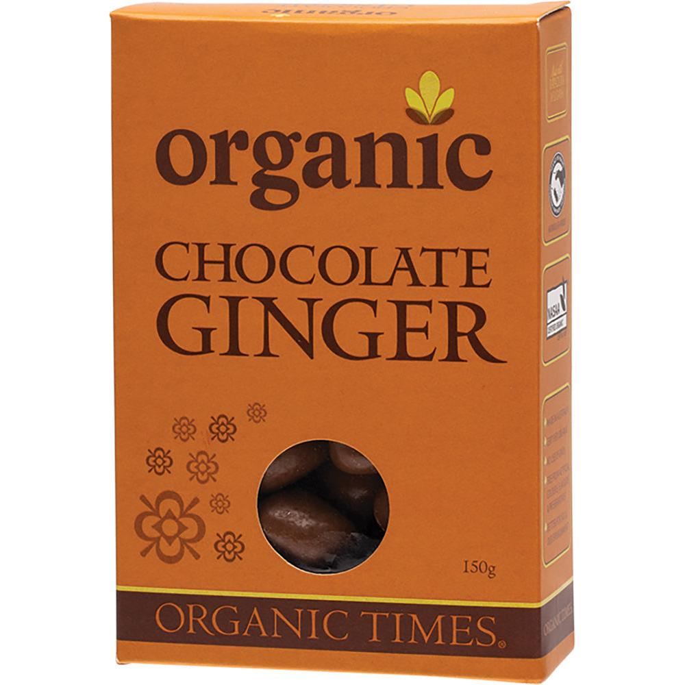 Organic Times Milk Chocolate Ginger 150g
