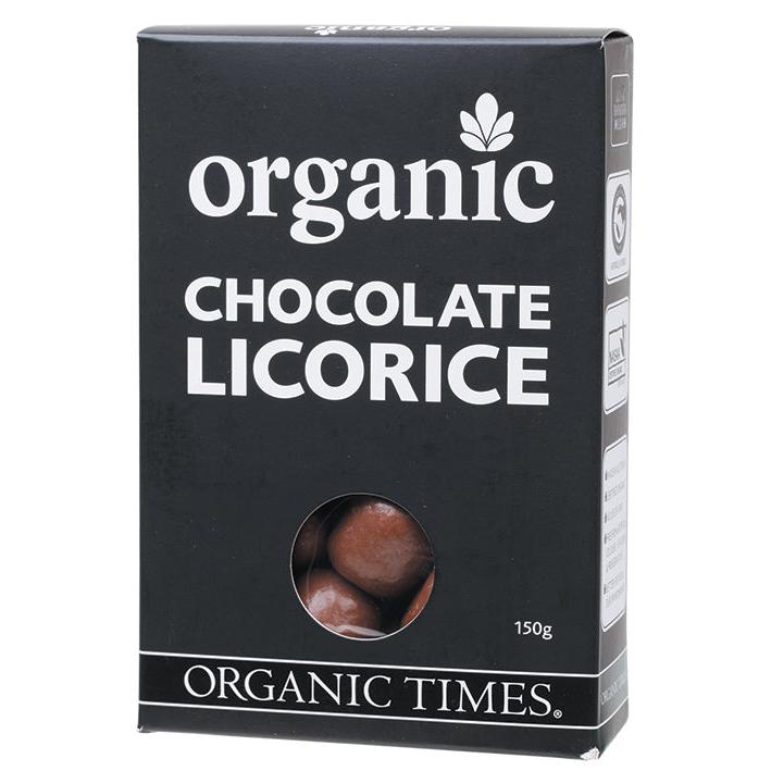 Organic Times Milk Chocolate Licorice 150g