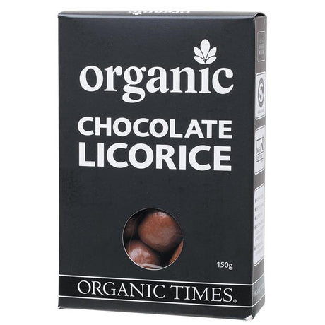 Organic Times Milk Chocolate Licorice 150g
