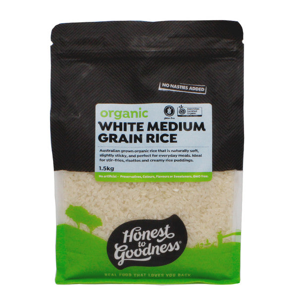 Honest to Goodness Organic White Medium Grain Rice 1.5kg