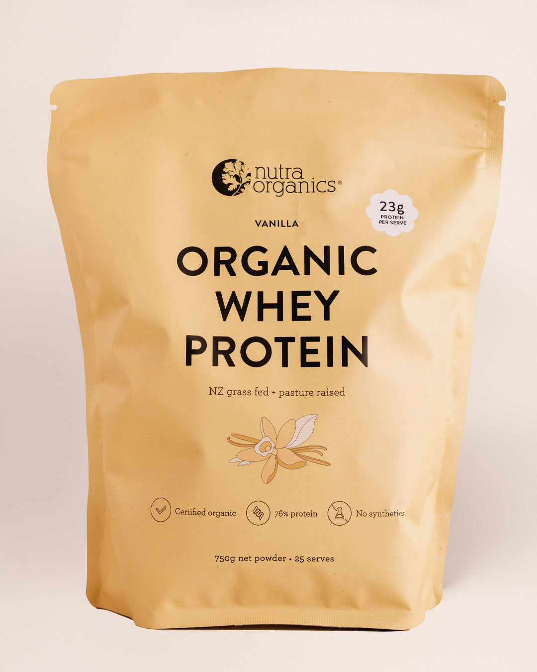 Nutra Organics Organic Whey Protein Vanilla 750g