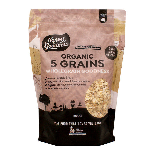 Honest to Goodness Organic 5 Grains - Wholegrain Goodness 500g