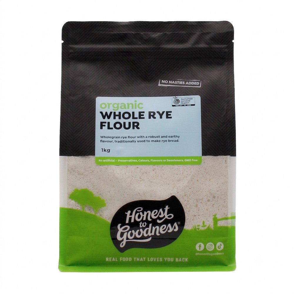 Honest to Goodness Organic Whole Rye Flour 1kg
