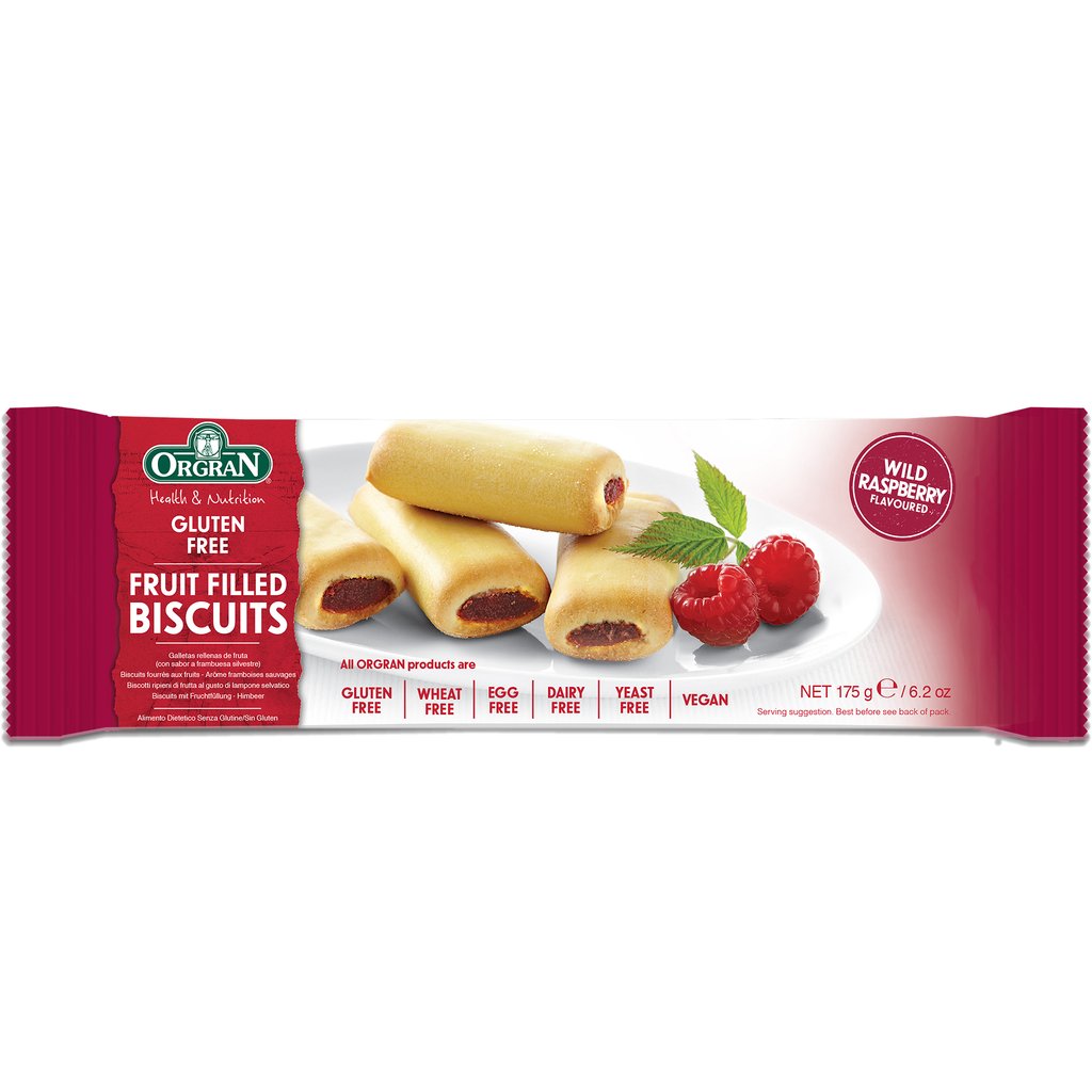 Orgran Biscuit Wild Raspberry Fruit 175g