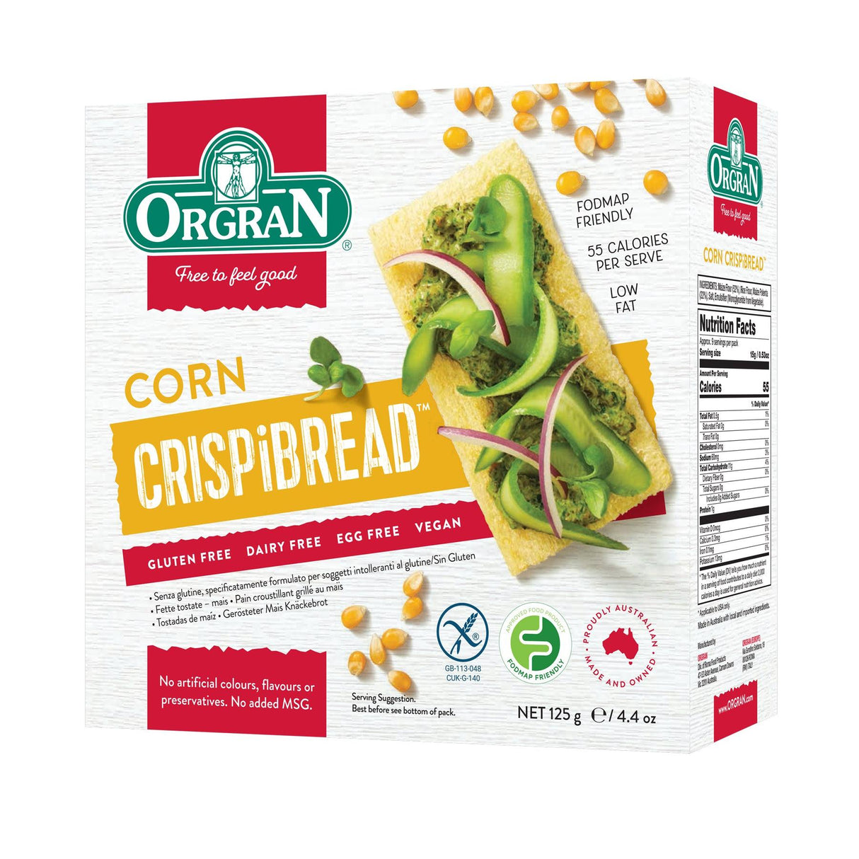 Orgran Corn Crispibread 125g