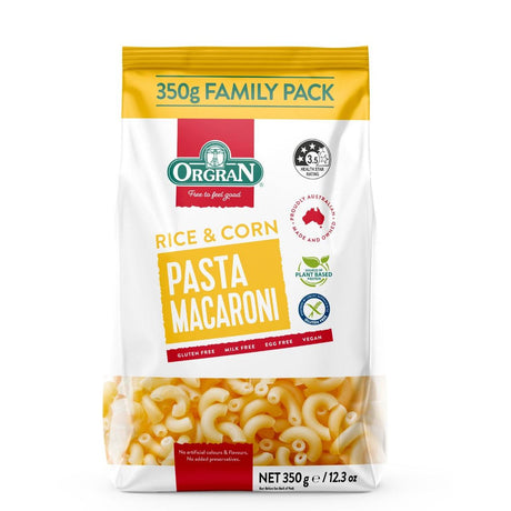Orgran Macaroni Rice Corn 350g