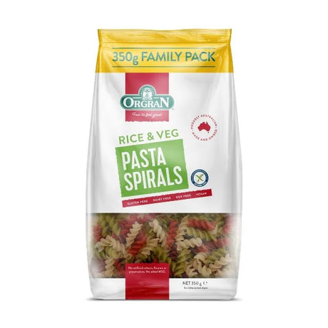 Orgran Rice & Vegetable Pasta Spirals 350g