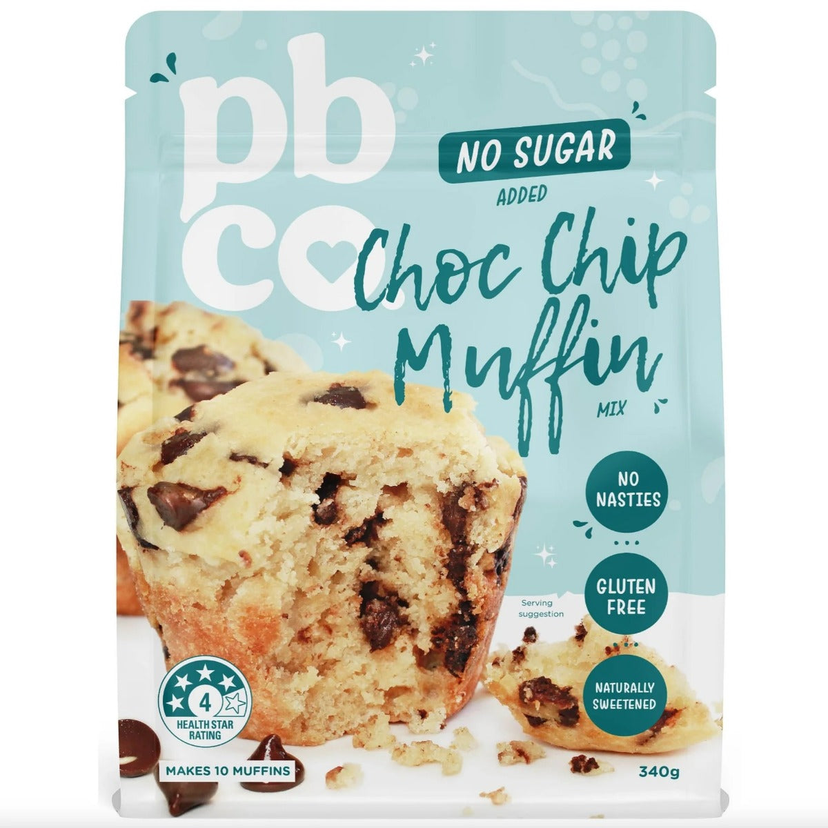 PBCo. Choc Chip Muffin Mix 340g