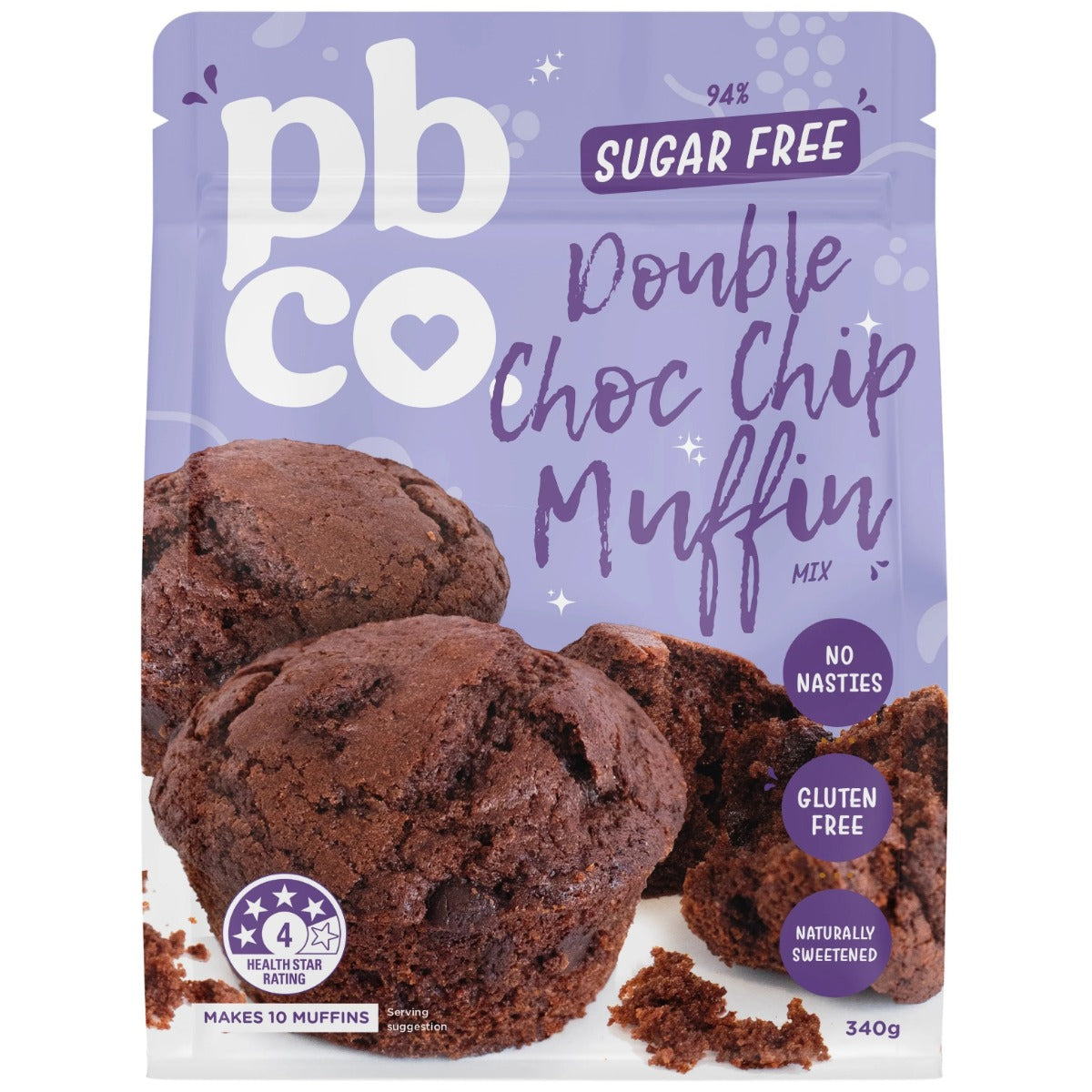 PBCo. Double Choc Muffin Mix 340g