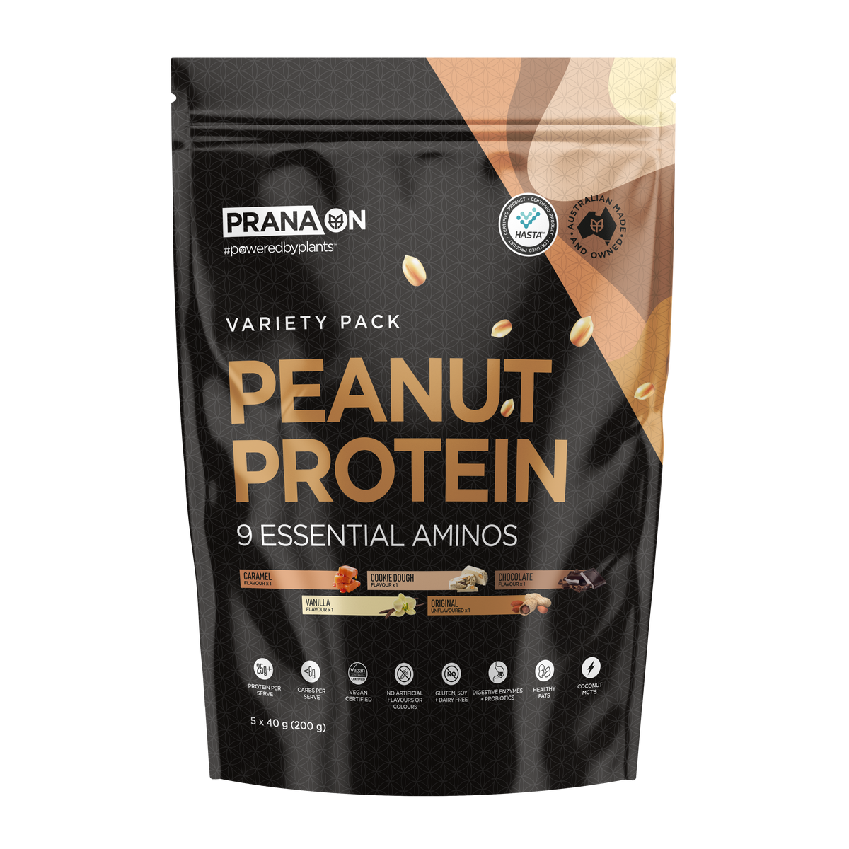 PranaOn Peanut Protein Variety Pack 5 x 40g