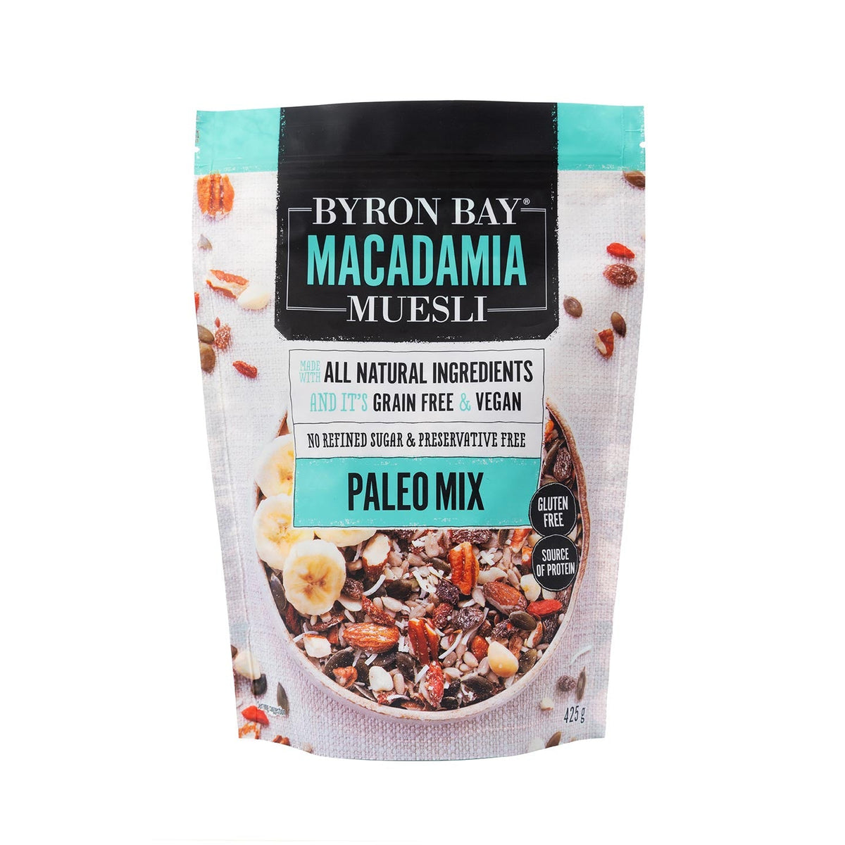 Byron Bay Macadamia Muesli Paleo Mix Untoasted 375g