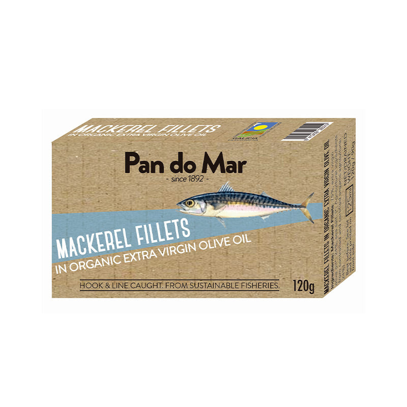 Pan do Mar Mackerel Fillets in Olive Oil 120g
