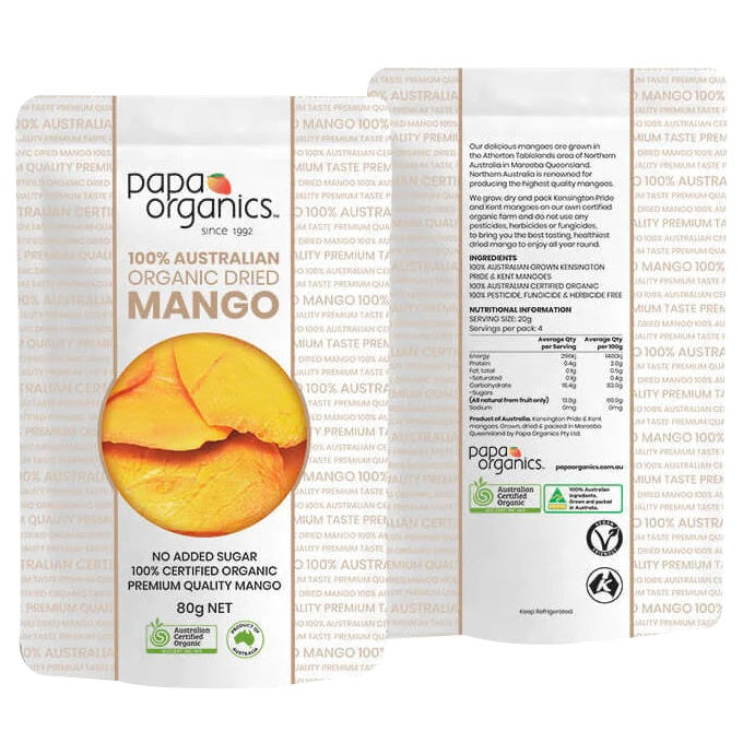 Papa Organics Dried Mango 60g