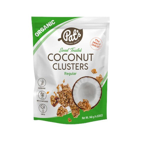 Pat's Org Coconut Clusters 140g