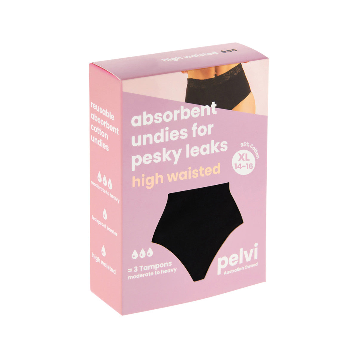 Pelvi Leakproof High Waist Black XL