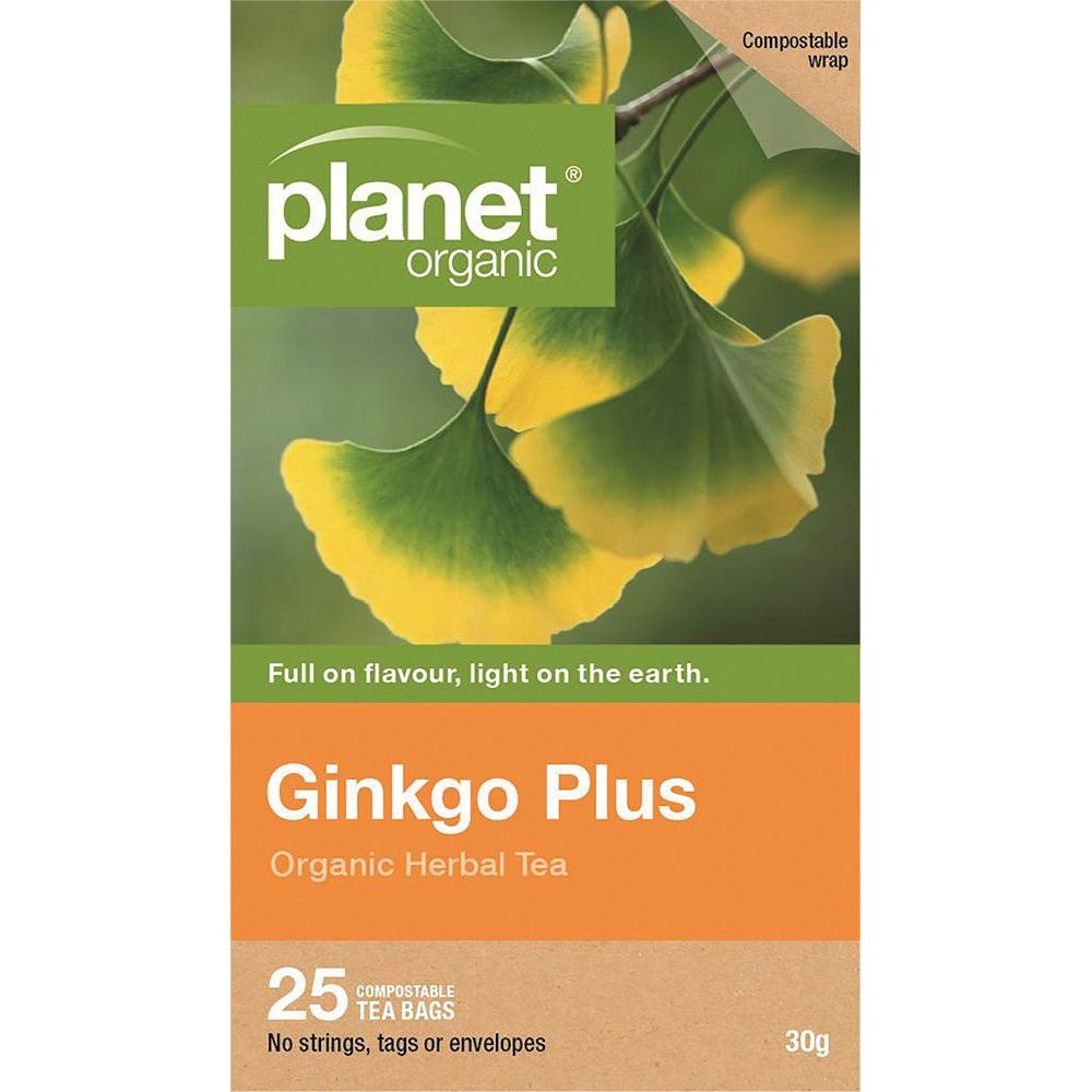 Planet Organic Herbal Tea Bag Ginkgo Plus (With Green Tea) 25