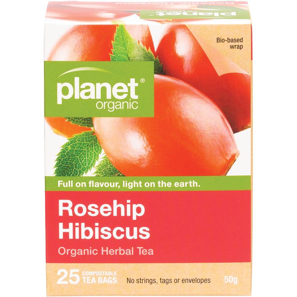 Planet Organic Herbal Tea Bag Rosehip & Hibiscus 25