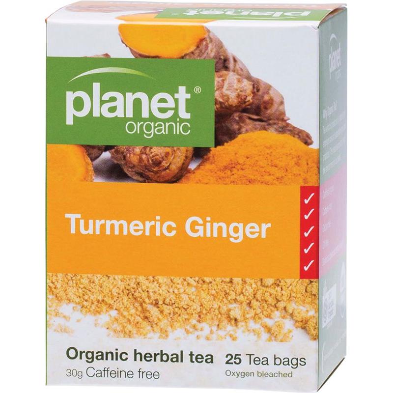 Planet Organic Herbal Tea Bag Turmeric Ginger 25