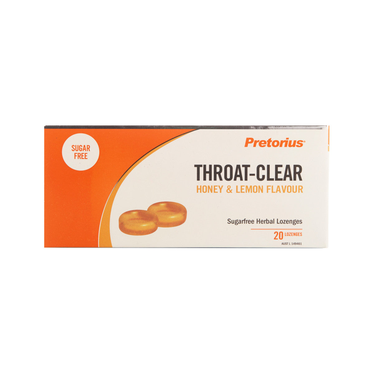 Pretorius Throat Clear Honey & Lemon 20s
