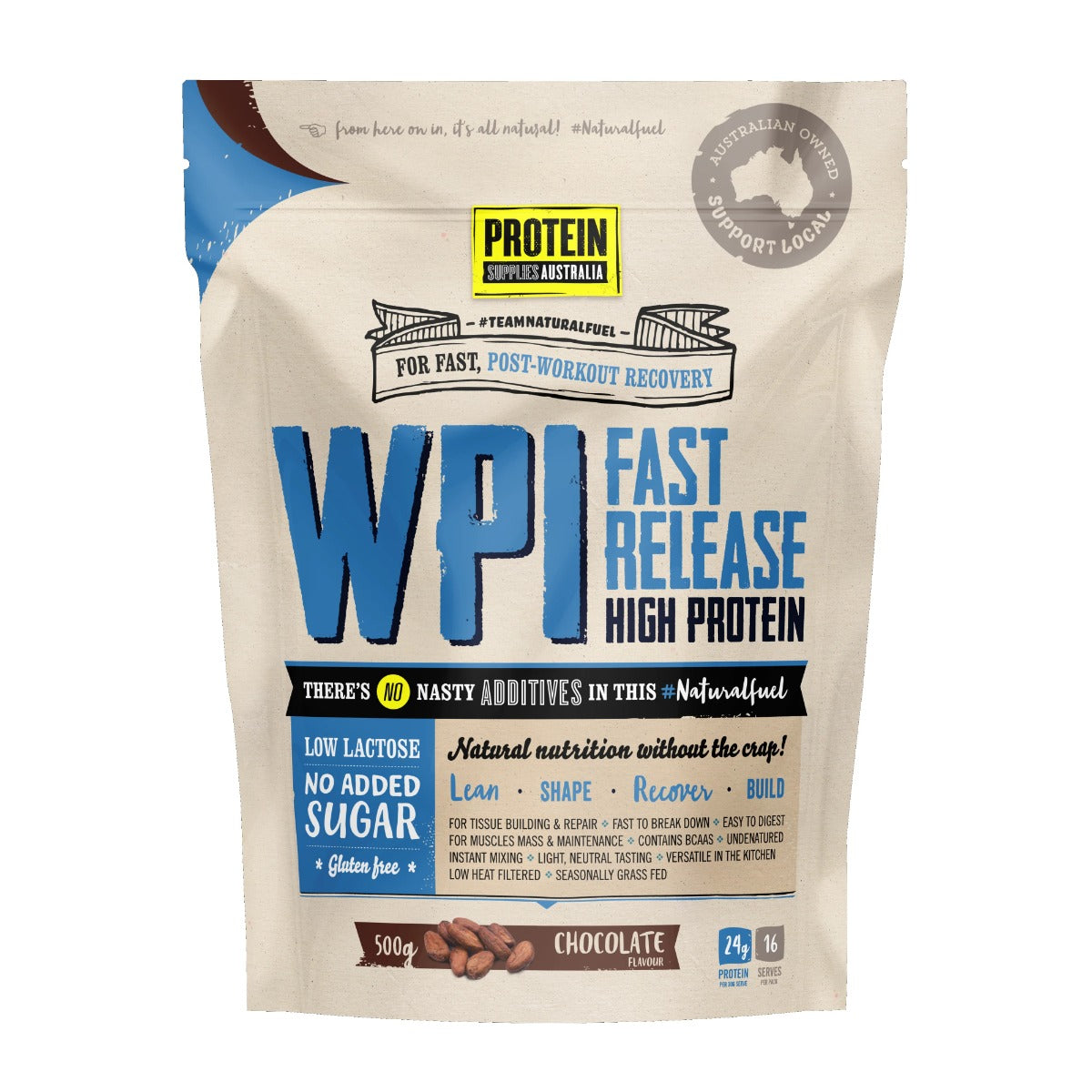 Protein Supplies Australia WPI Fast Release Chocolate 500g