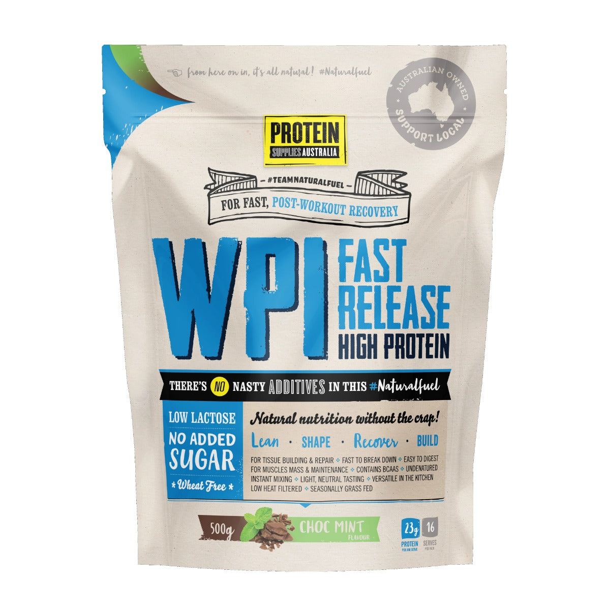 Protein Supplies Australia Wpi Fast Release Chocolate Mint 500g