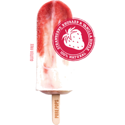 Pure Pops Strawberry Rhubarb Vanilla 4X80g