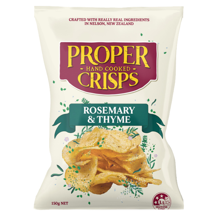 Proper Crisps Chips Rosemary & Thyme 150g