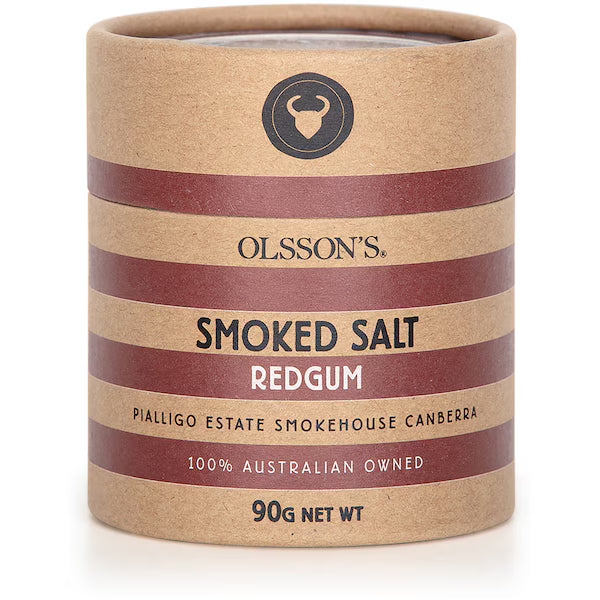 Olsson's Smoked Salt Redgum packaging on a white background