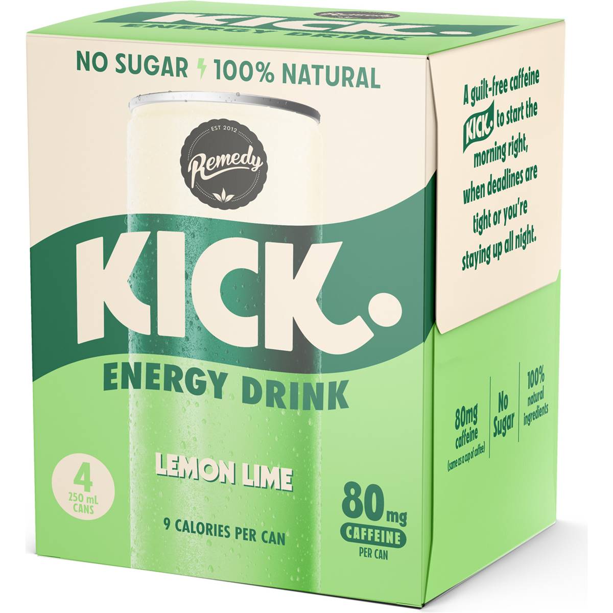 Remedy Kick Lemon Lime 4x250ml