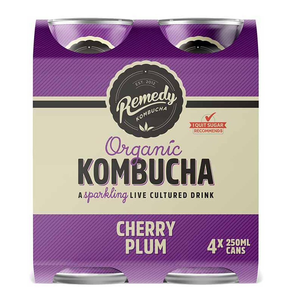 Remedy Kombucha Cherry Plum 4x250ml
