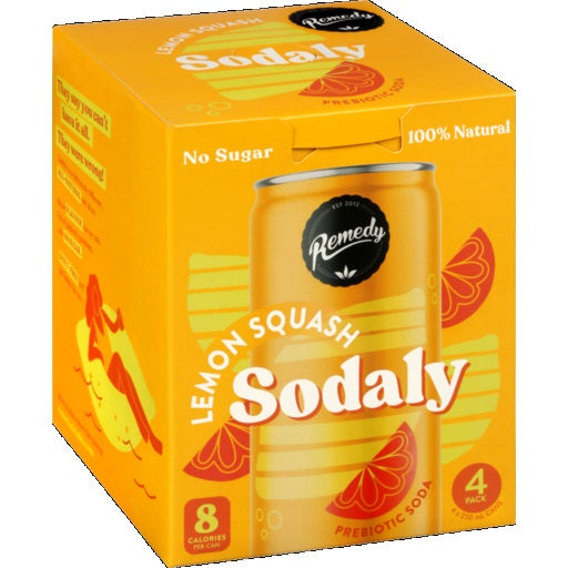 Remedy Sodaly Lemon 4X250ml