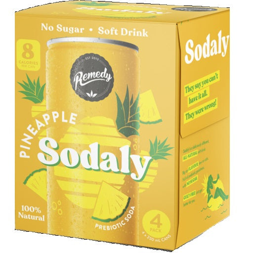 Remedy Sodaly Pineapple 4x250ml