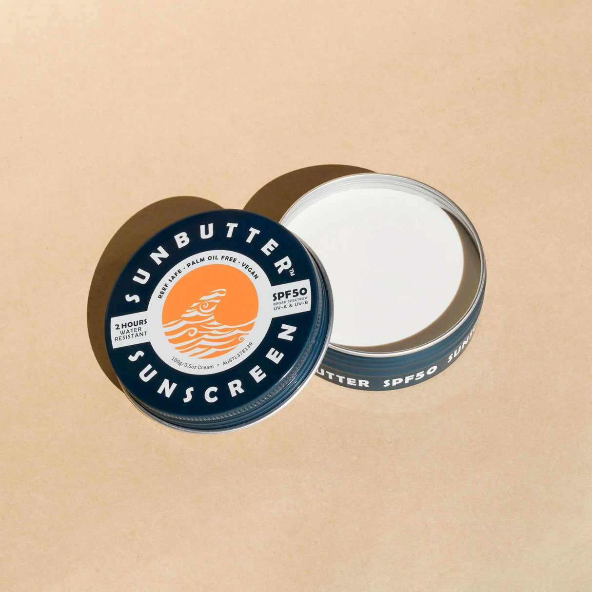 SunButter Skincare SPF50 Water Resistant Reef Safe Sunscreen 100g