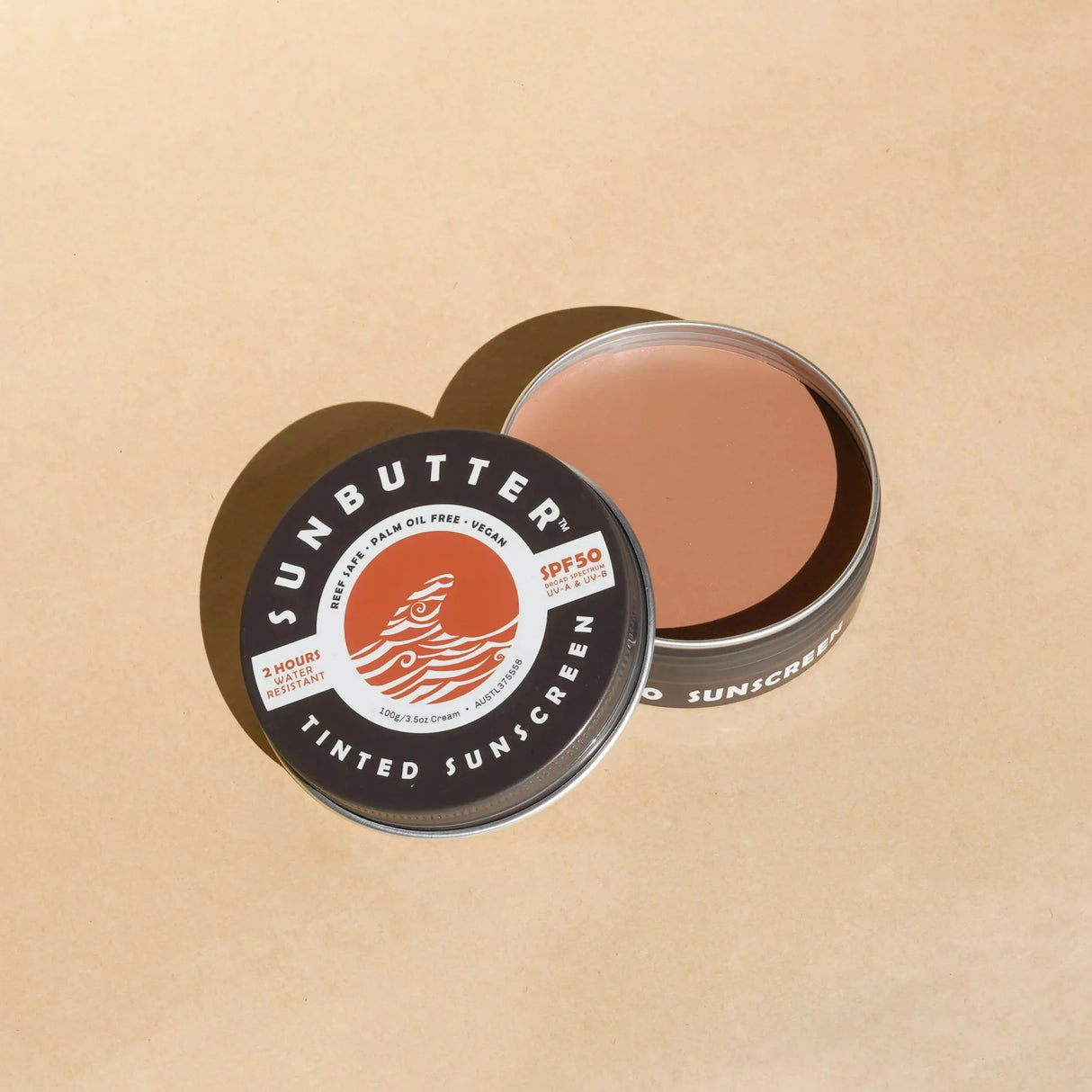 SunButter Skincare Tinted SPF50 Reef Safe Face Sunscreen 100g