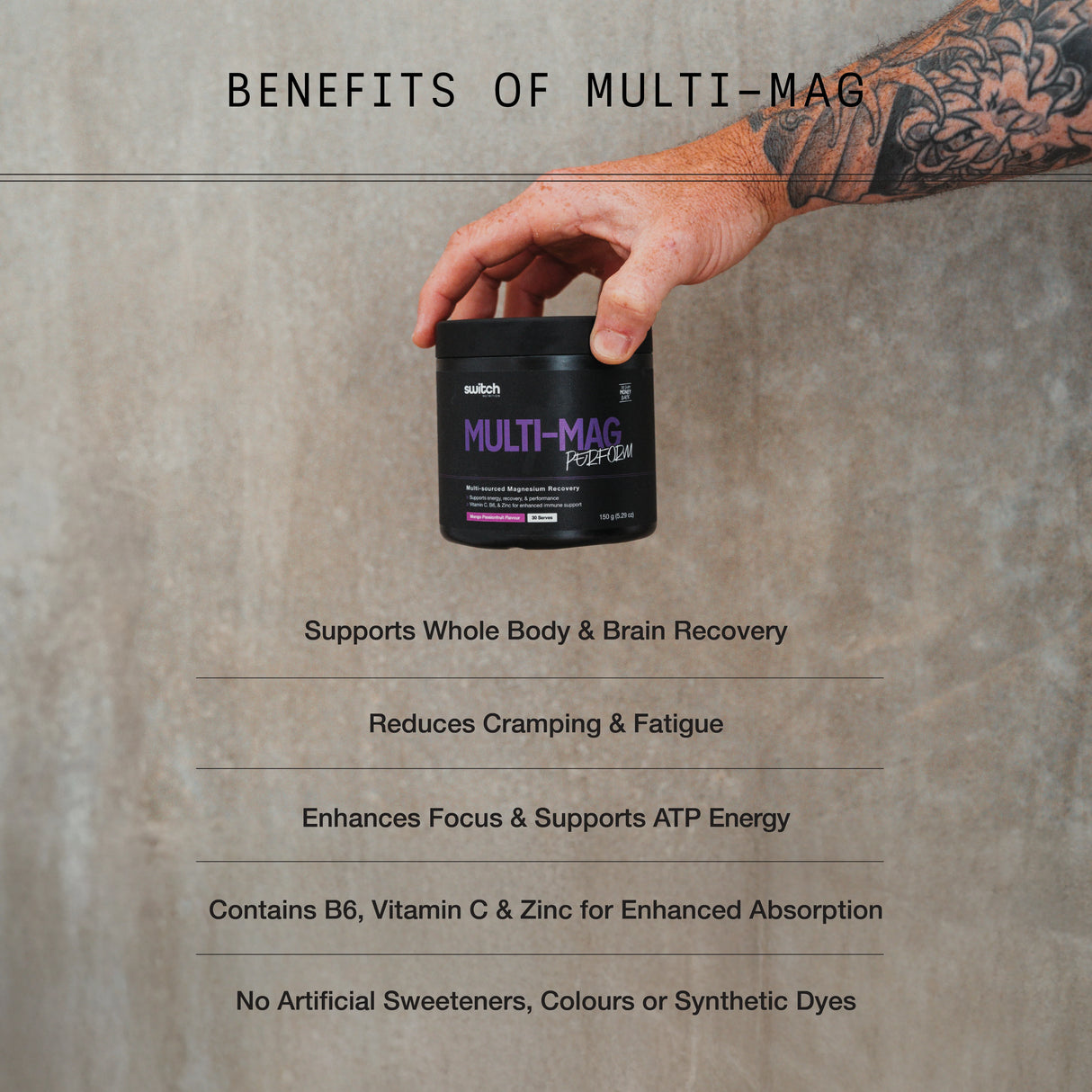 Switch Nutrition Multi-Mag Perform Watermelon 150g