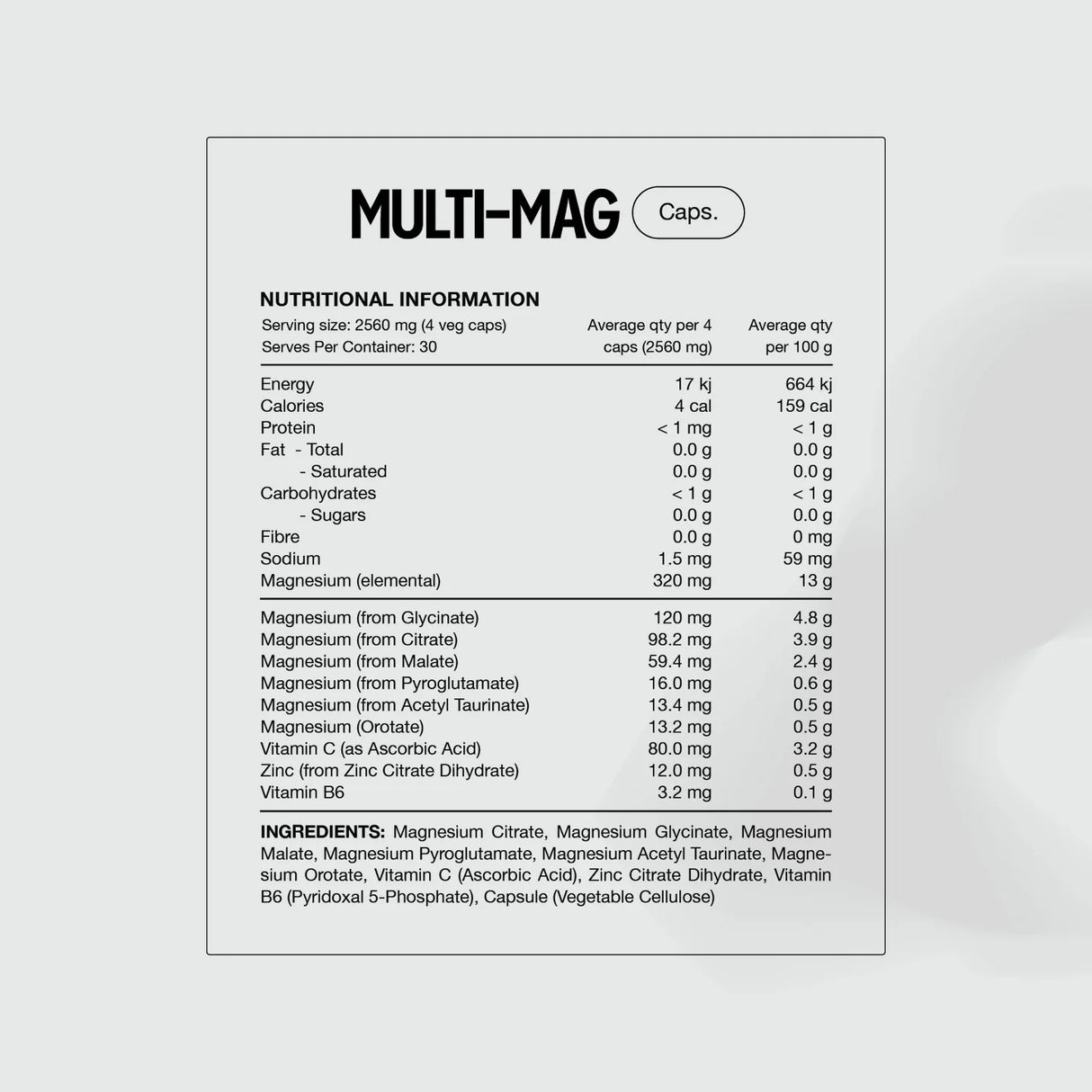 Switch Nutrition Multi-Mag Perform Caps 120 Caps