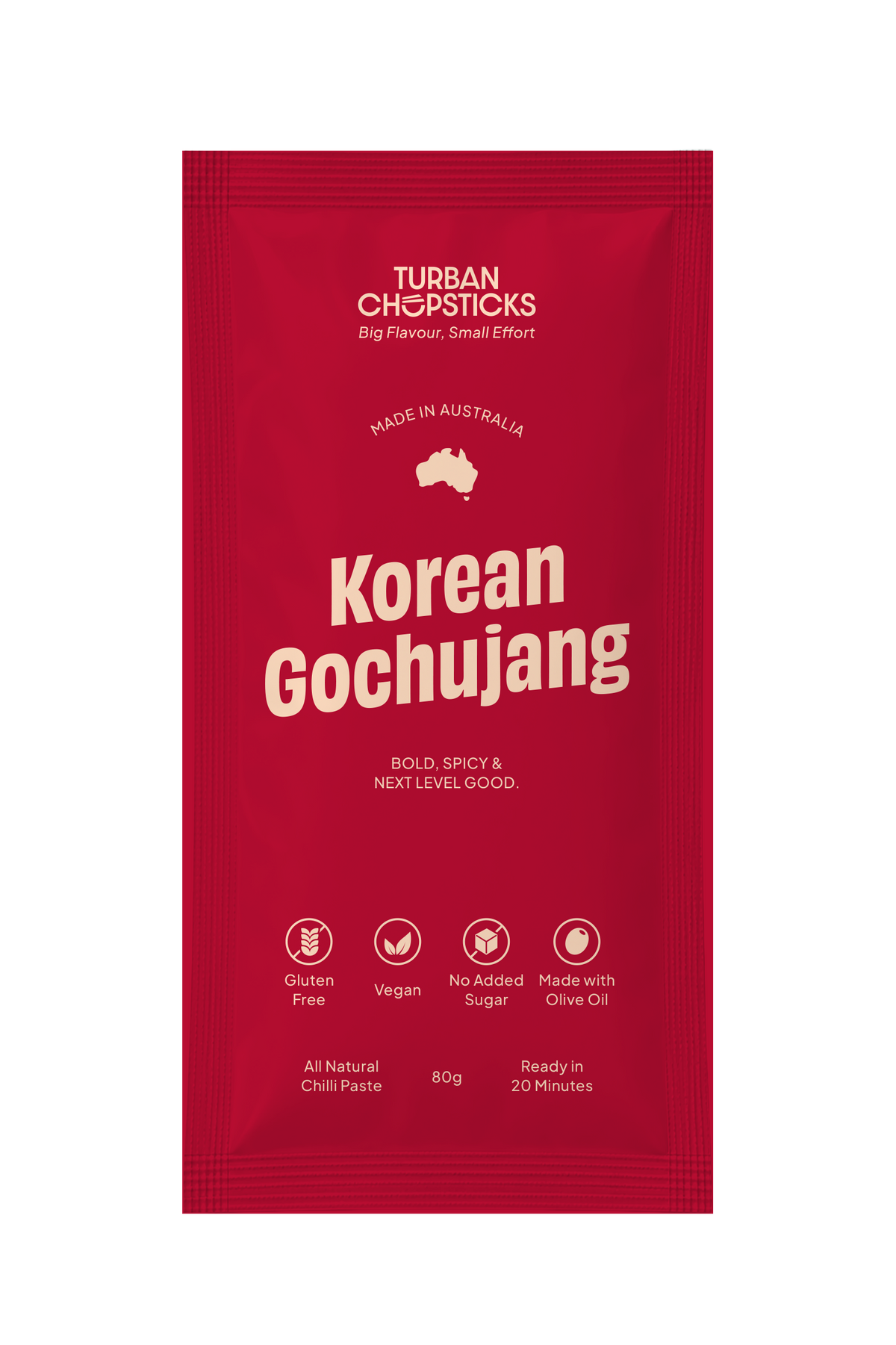 Turban Chopsticks Korean Gochujang Curry Paste Sachet 80g