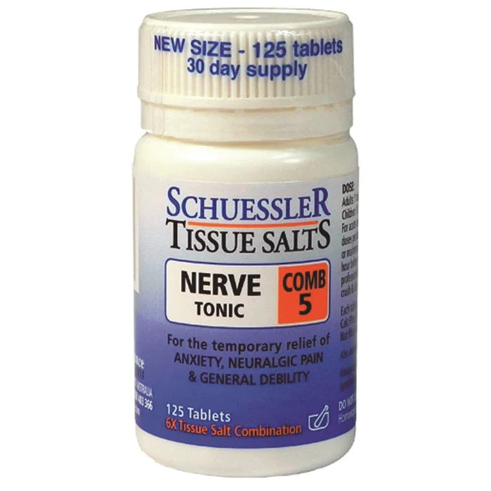 Schuessler Tissue Salts Nerve Tonic 125T