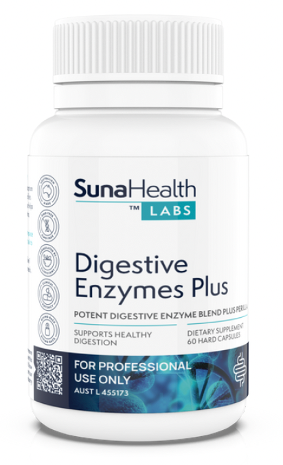 SunaHealth Labs Digestive Enzymes Plus 60 capsules bottle