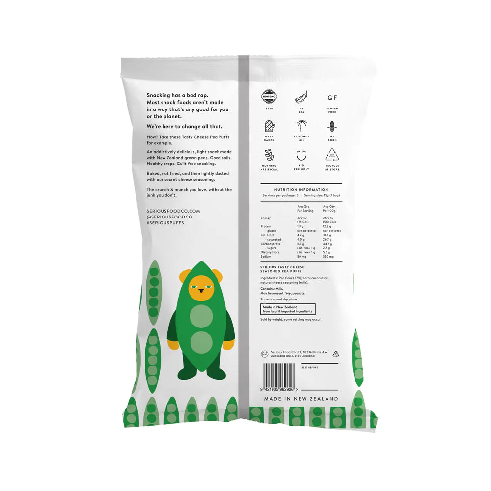 Serious Food Co Pea Puff Cheese 5x15g