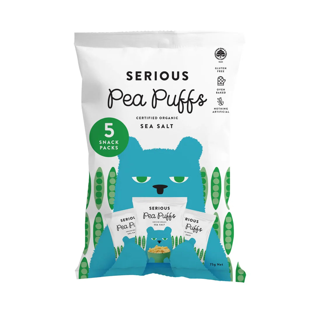 Serious Food Co Pea Puffs Sea Salt 5x15g