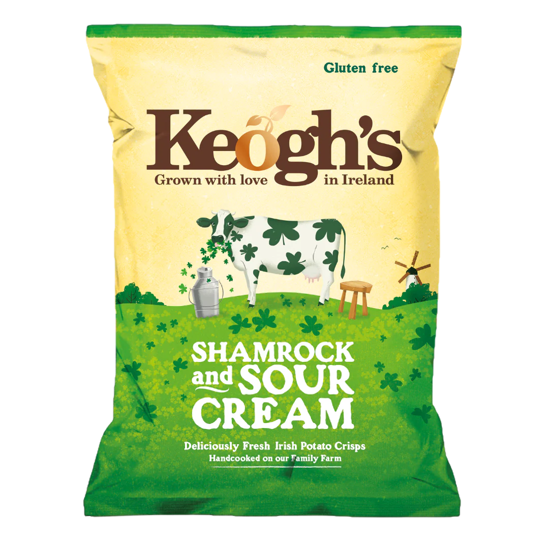 Keogh's Shamrock and Sour Cream Crisps 125g