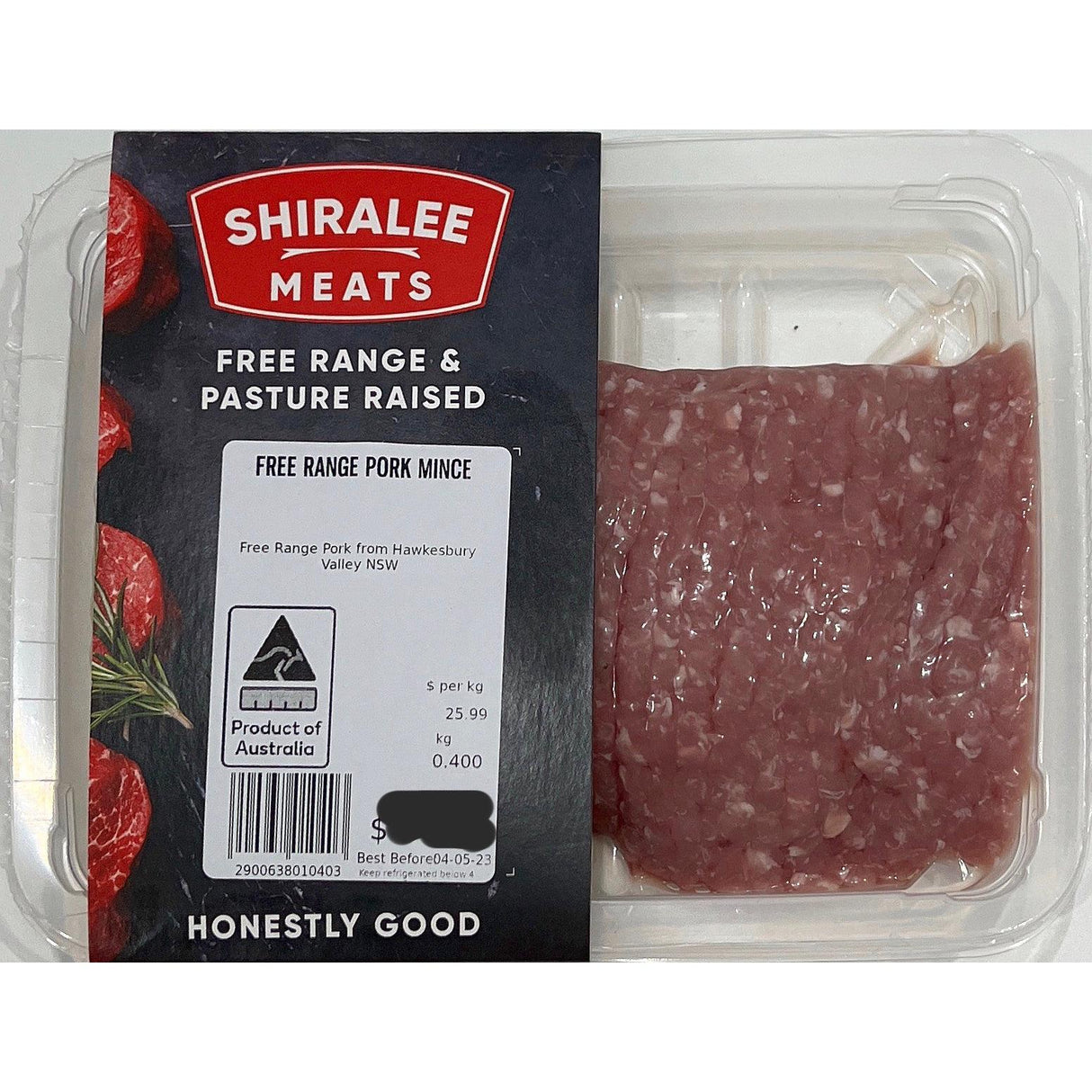 Shiralee Organic Meat Pork Mince Per Kg