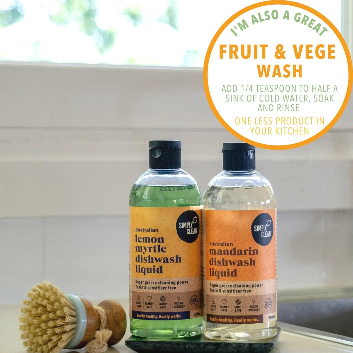 Simply Clean Lemon Myrtle Dishwash Liquid 500ml