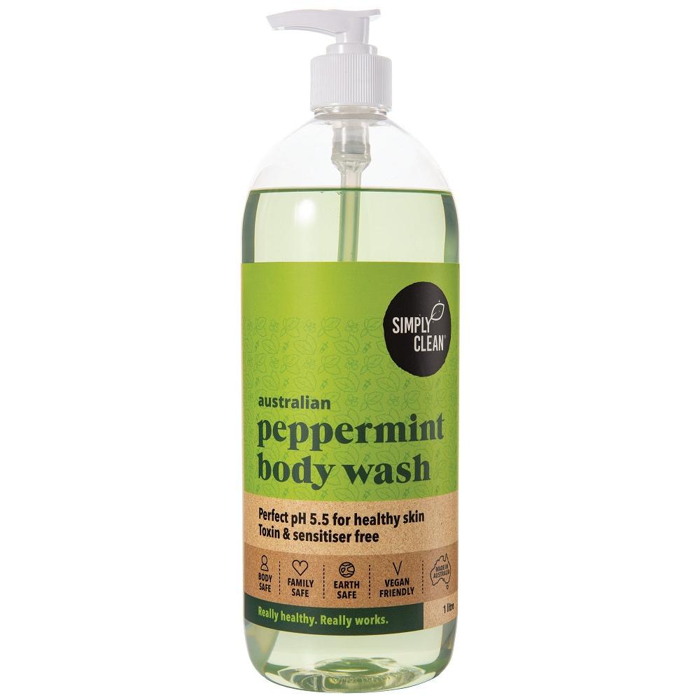 Simply Clean Peppermint Body Wash 1L
