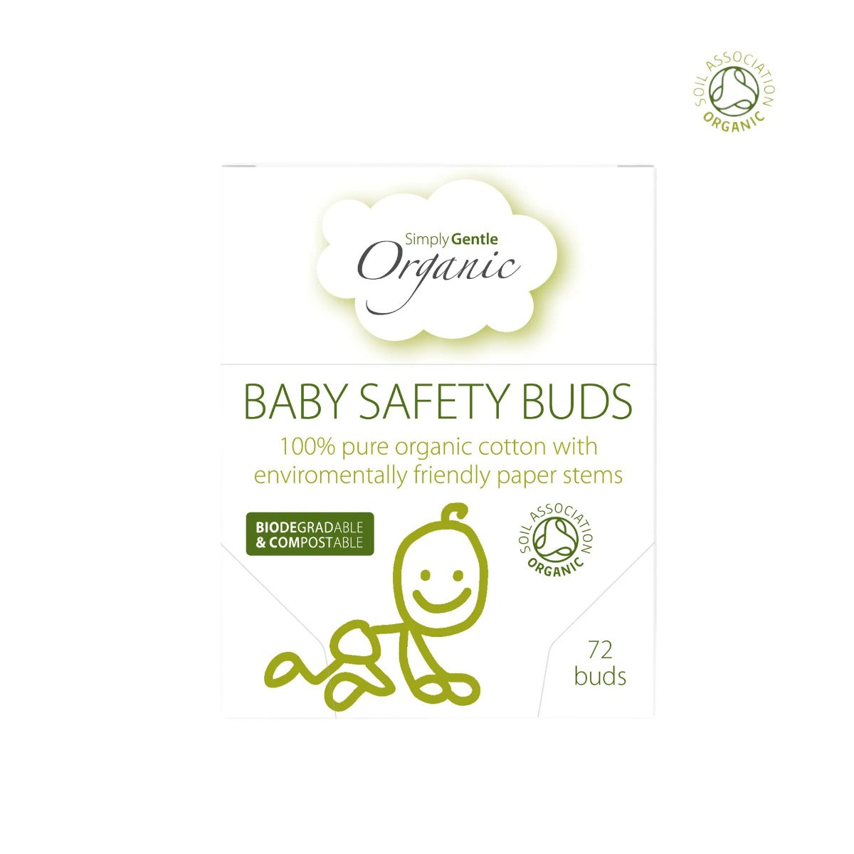 Simply Gentle Organic Baby Safety Buds 72 buds