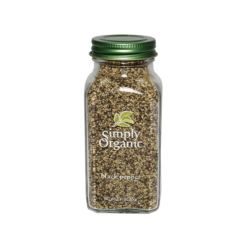 Simply Organic Black Pepper Medium Grind Large Glass 65g