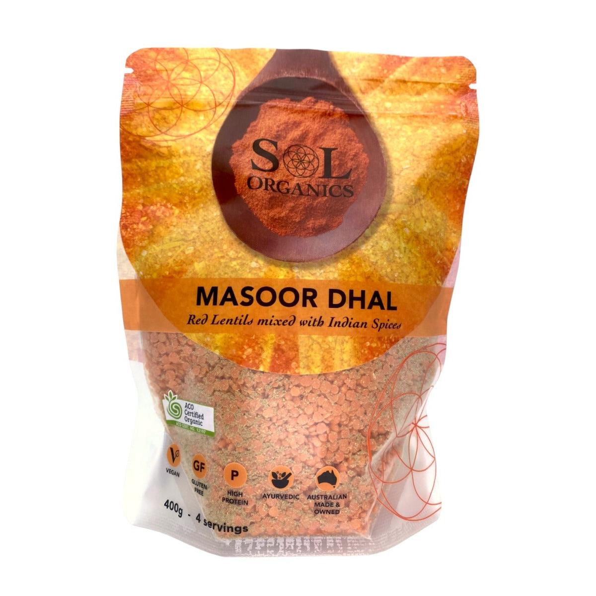 Sol Organics Spiced Dhal 400g