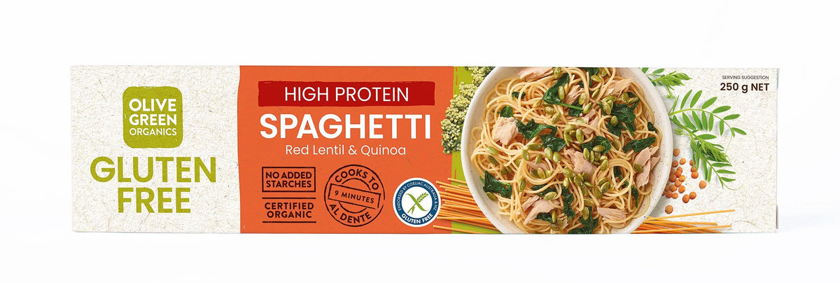 Olive Green Organics High Protein Red Lentil Spaghetti 250g